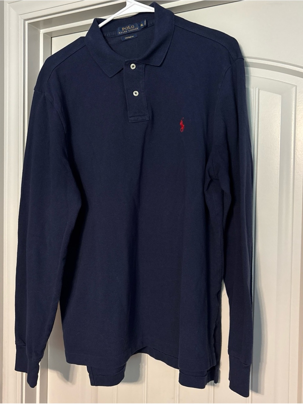 Ralph Lauren Long-Sleeve Navy Polo with Red Pony